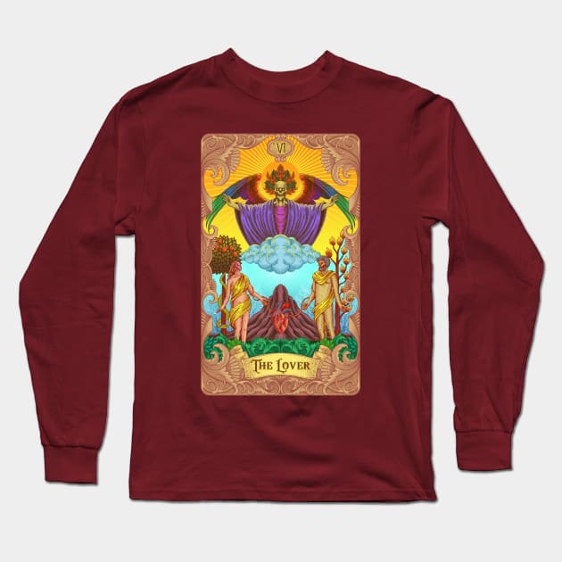 The Lover Tarot Card Long Sleeve T-Shirt by Tonymidi Artworks Studio